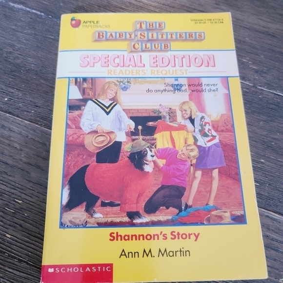 Vintage 90s The Babysitters Club Special Edition Shannon's Story Book - Picture 1 of 6